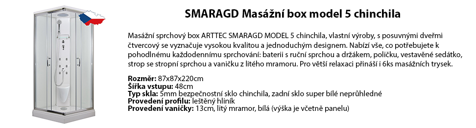 SMARAGD Masážní box model 5 chinchila